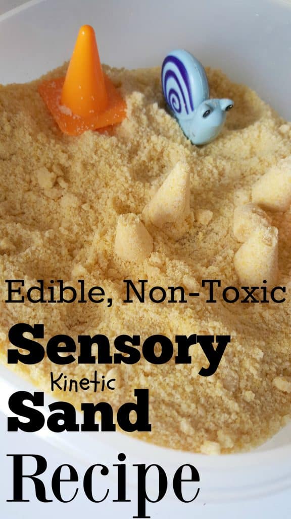 How to Make Edible Non Toxic Sensory Kinetic Sand Recipe for Kids
